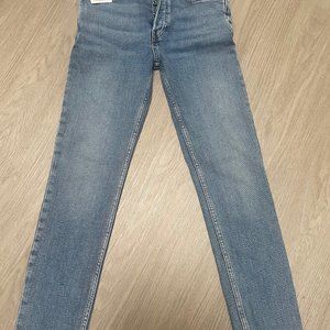 Re/Done Originals Womens High Rise Ankle Crop Jeans Sz 24